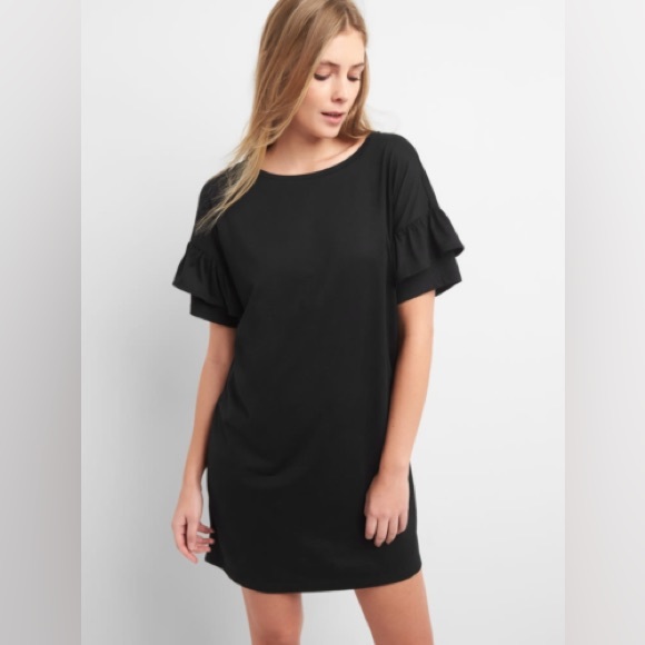 💫🌟 GAP Ruffle Sleeve T Shirt Dress - Picture 2 of 7